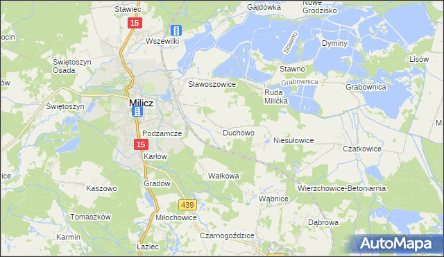 mapa Duchowo, Duchowo na mapie Targeo