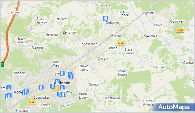 mapa Duczki, Duczki na mapie Targeo