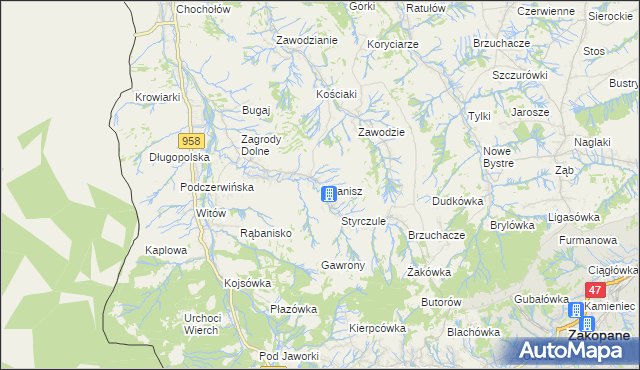 mapa Dzianisz, Dzianisz na mapie Targeo