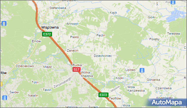 mapa Dziechciniec, Dziechciniec na mapie Targeo