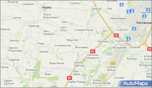 mapa Erminów, Erminów na mapie Targeo