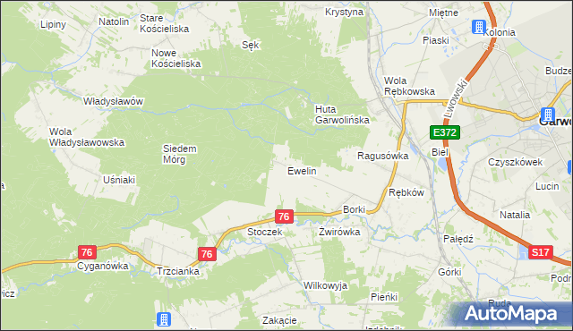 mapa Ewelin, Ewelin na mapie Targeo