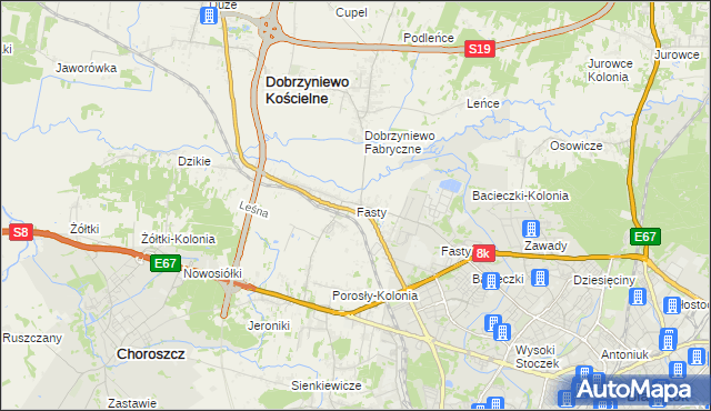 mapa Fasty, Fasty na mapie Targeo