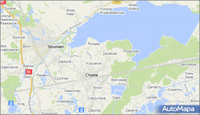 mapa Frelichów, Frelichów na mapie Targeo