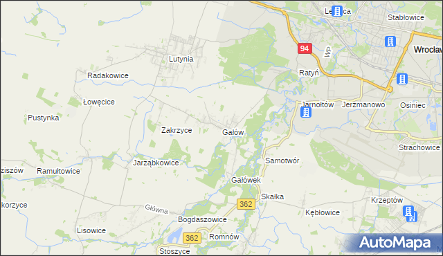 mapa Gałów, Gałów na mapie Targeo