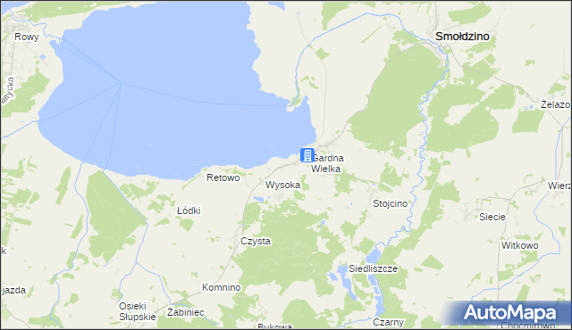 mapa Gardna Mała, Gardna Mała na mapie Targeo