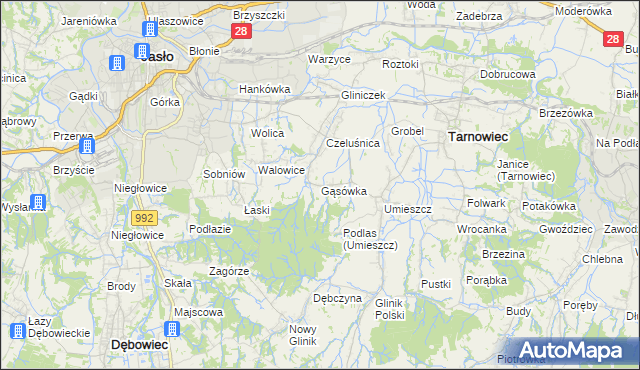 mapa Gąsówka, Gąsówka na mapie Targeo