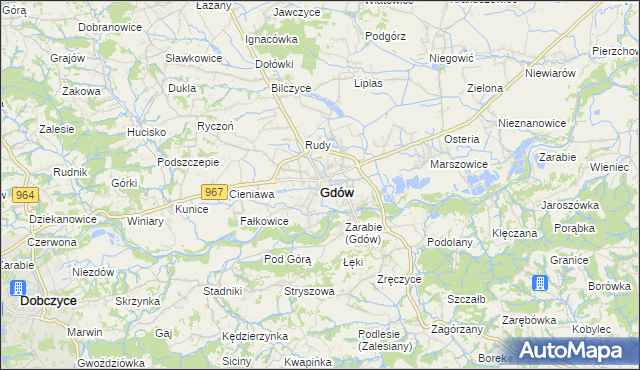 mapa Gdów, Gdów na mapie Targeo