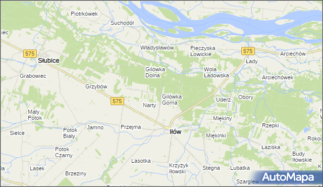 mapa Gilówka Górna, Gilówka Górna na mapie Targeo