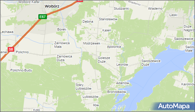 mapa Golesze Duże, Golesze Duże na mapie Targeo