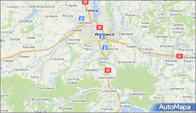 mapa Gorzeń Dolny, Gorzeń Dolny na mapie Targeo