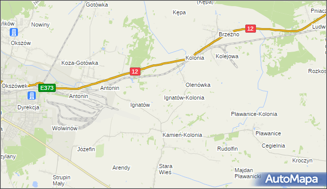 mapa Ignatów-Kolonia, Ignatów-Kolonia na mapie Targeo