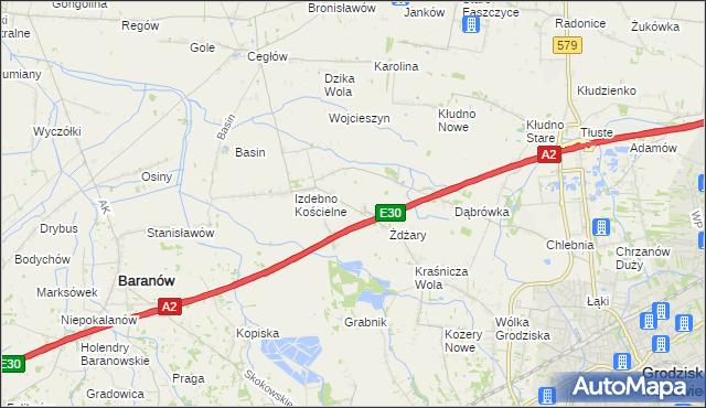 mapa Izdebno Nowe, Izdebno Nowe na mapie Targeo