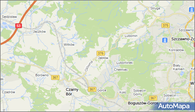 mapa Jabłów, Jabłów na mapie Targeo