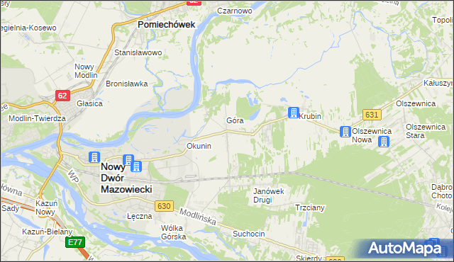 mapa Janówek Pierwszy, Janówek Pierwszy na mapie Targeo