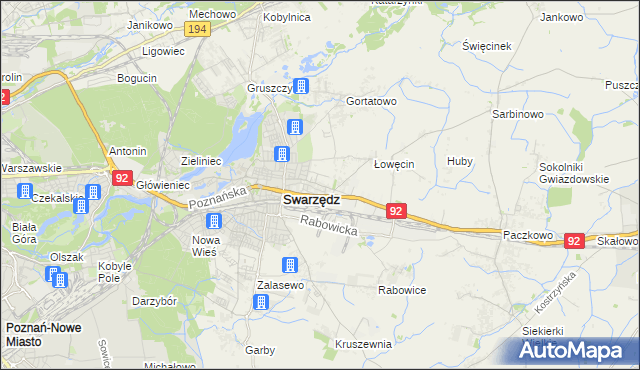 mapa Jasin gmina Swarzędz, Jasin gmina Swarzędz na mapie Targeo