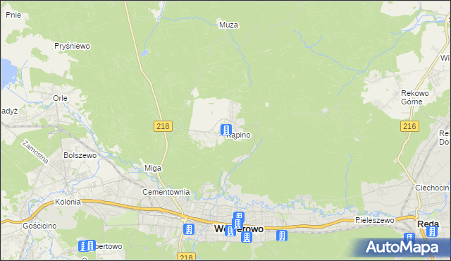 mapa Kąpino, Kąpino na mapie Targeo