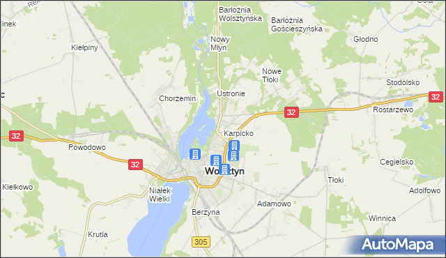 mapa Karpicko, Karpicko na mapie Targeo