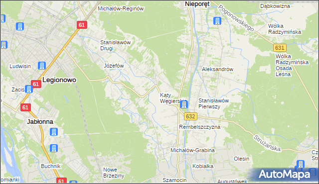 mapa Kąty Węgierskie, Kąty Węgierskie na mapie Targeo