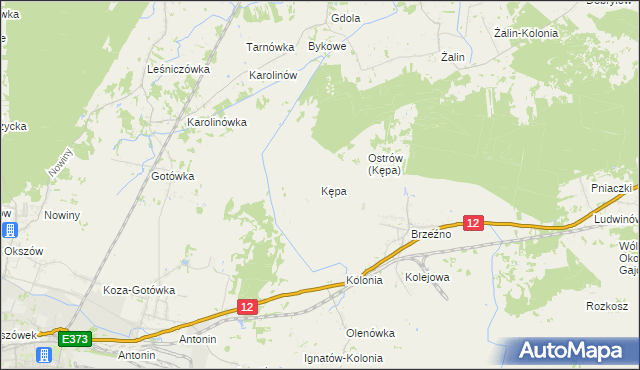 mapa Kępa gmina Dorohusk, Kępa gmina Dorohusk na mapie Targeo