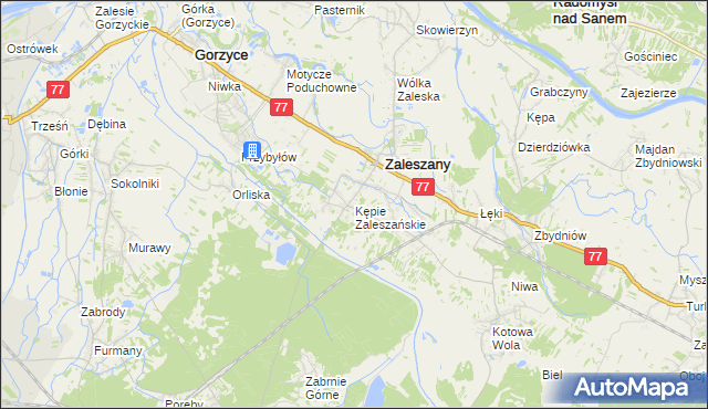 mapa Kępie Zaleszańskie, Kępie Zaleszańskie na mapie Targeo