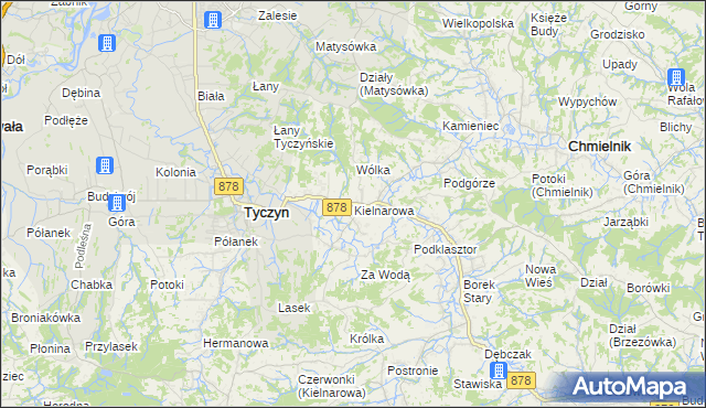 mapa Kielnarowa, Kielnarowa na mapie Targeo