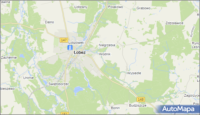 mapa Kołdrąb gmina Łobez, Kołdrąb gmina Łobez na mapie Targeo