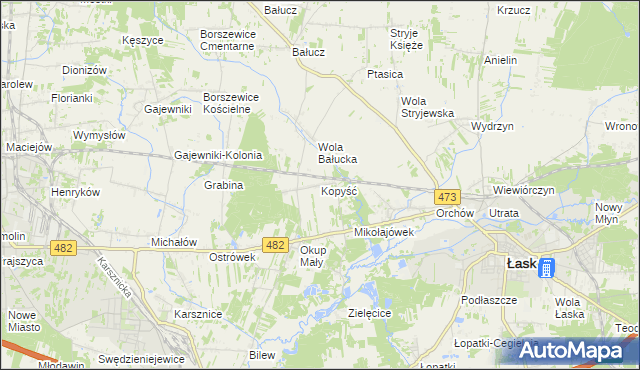 mapa Kopyść, Kopyść na mapie Targeo