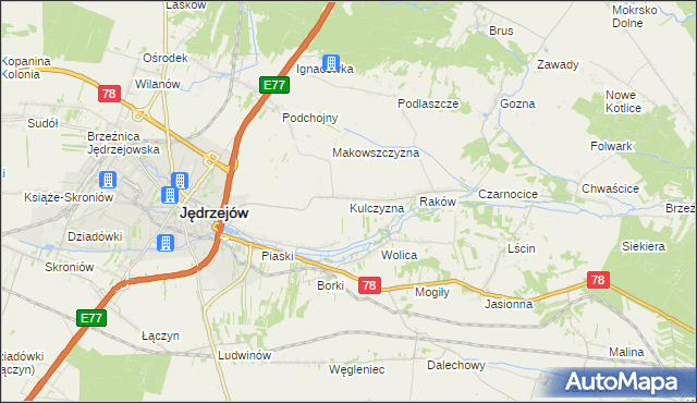 mapa Kulczyzna, Kulczyzna na mapie Targeo