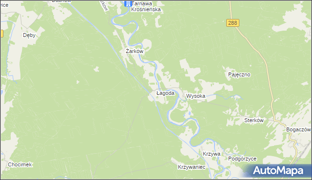 mapa Łagoda, Łagoda na mapie Targeo