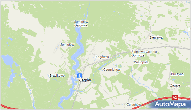 mapa Łagówek, Łagówek na mapie Targeo