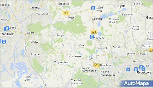 mapa Łańce, Łańce na mapie Targeo