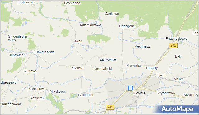 mapa Łankowice, Łankowice na mapie Targeo