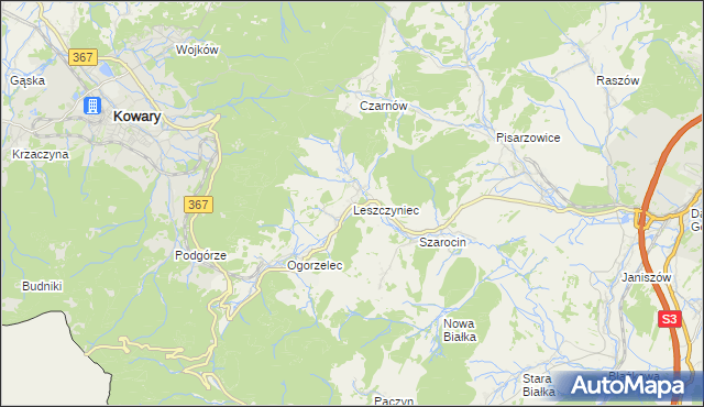 mapa Leszczyniec, Leszczyniec na mapie Targeo