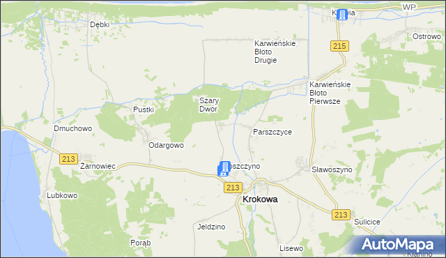 mapa Łętowice gmina Krokowa, Łętowice gmina Krokowa na mapie Targeo