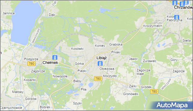 mapa Libiąż, Libiąż na mapie Targeo