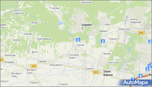 mapa Lipków, Lipków na mapie Targeo