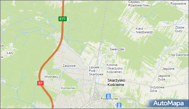 mapa Lipowe Pole Plebańskie, Lipowe Pole Plebańskie na mapie Targeo