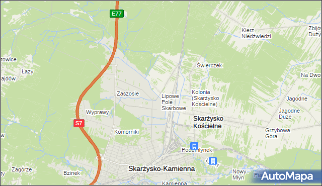 mapa Lipowe Pole Skarbowe, Lipowe Pole Skarbowe na mapie Targeo