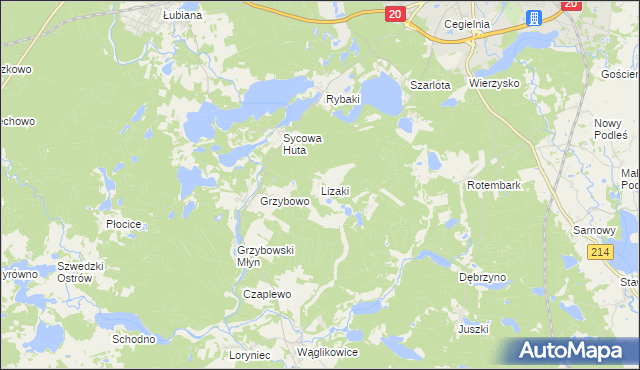 mapa Lizaki, Lizaki na mapie Targeo