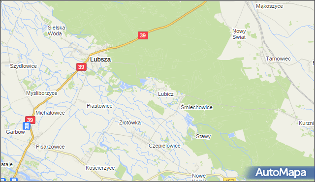 mapa Lubicz gmina Lubsza, Lubicz gmina Lubsza na mapie Targeo