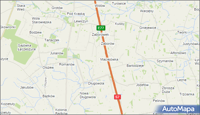 mapa Maciejówka, Maciejówka na mapie Targeo