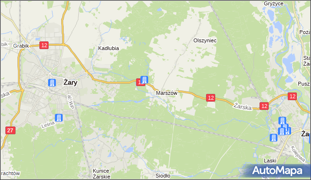 mapa Marszów, Marszów na mapie Targeo