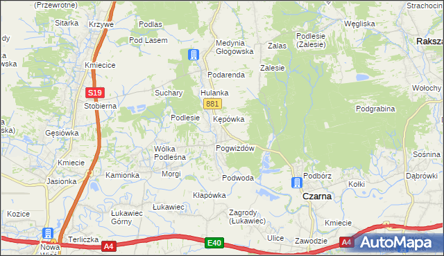 mapa Medynia Łańcucka, Medynia Łańcucka na mapie Targeo