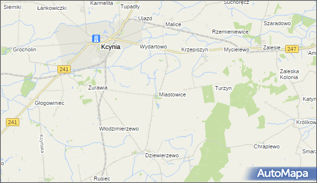 mapa Miastowice, Miastowice na mapie Targeo