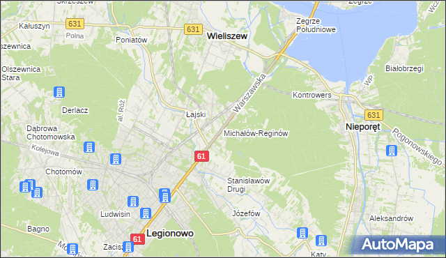 mapa Michałów-Reginów, Michałów-Reginów na mapie Targeo