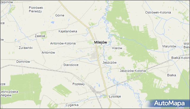 mapa Milejów-Osada, Milejów-Osada na mapie Targeo