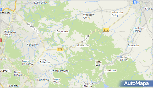 mapa Modliszów, Modliszów na mapie Targeo