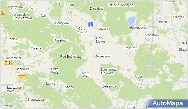 mapa Mojżeszów, Mojżeszów na mapie Targeo