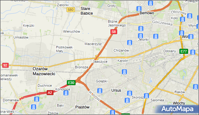 mapa Mory gmina Ożarów Mazowiecki, Mory gmina Ożarów Mazowiecki na mapie Targeo